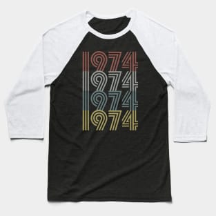 1974 Birth Year Retro Style Baseball T-Shirt